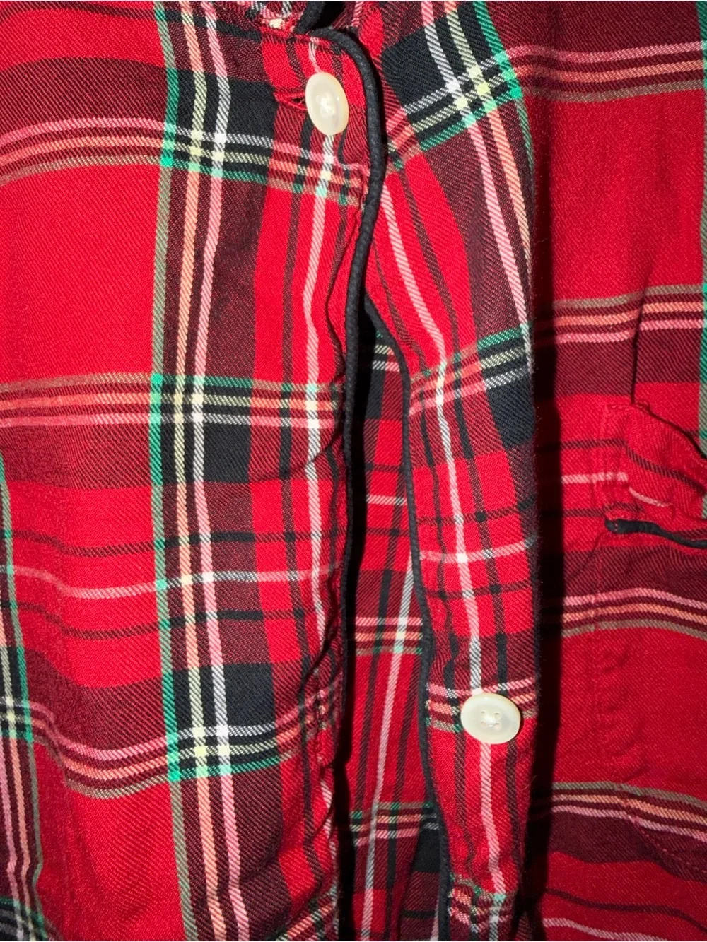 Men’s two piece J. Crew Red & Black Plaid Button-Down Shirt & Pajama Pants